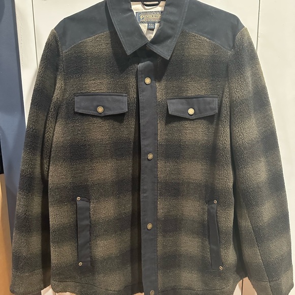 Pendleton Men's Plaid Jacket - Black and Tan - Picture 2 of 8